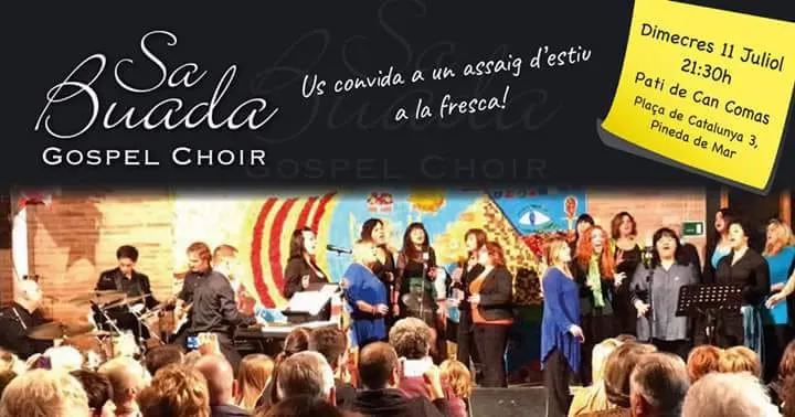La formació pinedenca SaBuada Gospel Choir fa un assaig a la fresca aquest dimecres