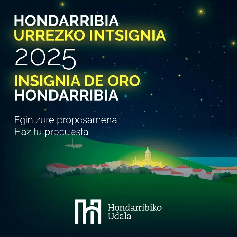 HIRUGARREN URTEZ JARRAIAN,HERRITARREK ERABAKIKO DUTE HONDARRIBIAKO URREZKO INTSIGNIA NORK JASOKO DUEN