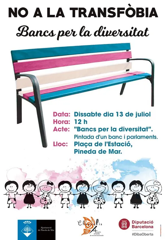 "Bancs per la Diversitat" arriba a Pineda aquest dissabte