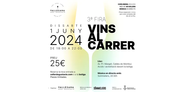 La 3a Fira de vins al carrer tindrà 45 parades i espera acollir més de 500 visitants