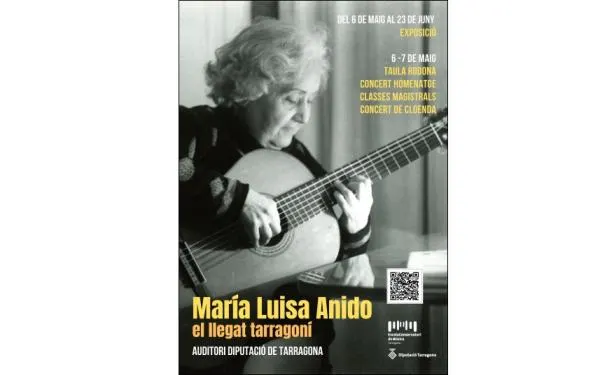 L'Escola i Conservatori de Música de la Diputació a Tarragona retrà homenatge a la guitarrista i compositora María Luisa Anido