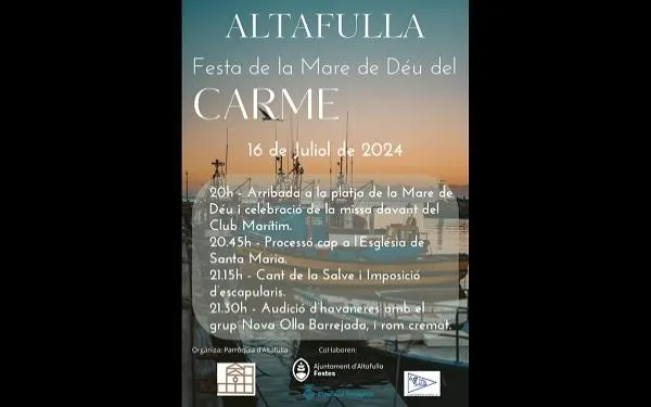 El barri marítim d'Altafulla viurà la Festa de la Verge del Carme aquest dimarts al vespre