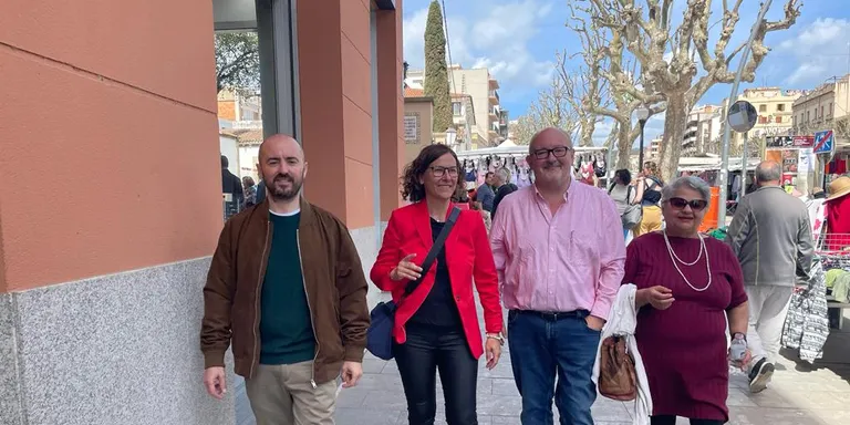 Joan Capdevila, d'ERC, visita Arenys per parlar de comerç