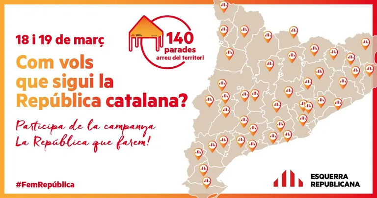 ERC apropa la campanya 'La República que farem' amb una "macroparada"