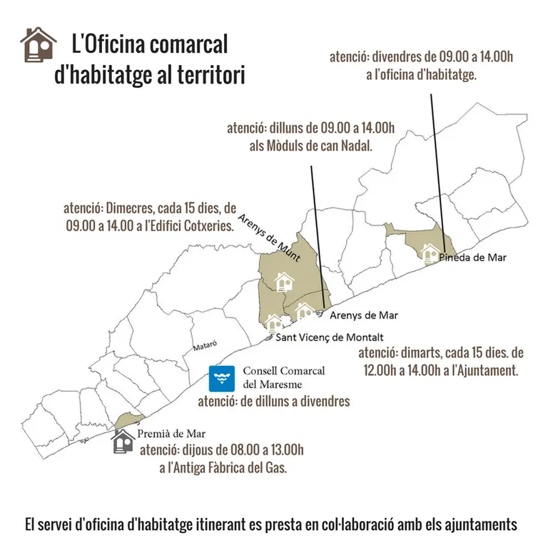Les tramitacions a l'Oficina d'Habitatge del Maresme augmenten un 21% durant el 2018