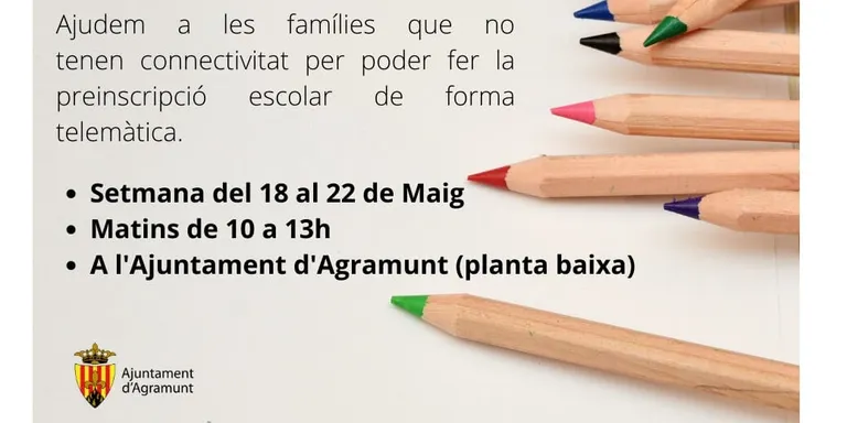 Habiliten un punt de suport per poder fer la preinscripció escolar de forma presencial