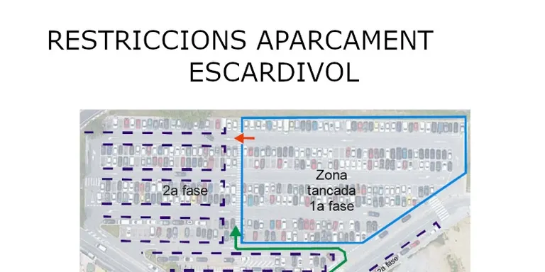 Restriccions per aparcar a l’Escardívol fins diumenge