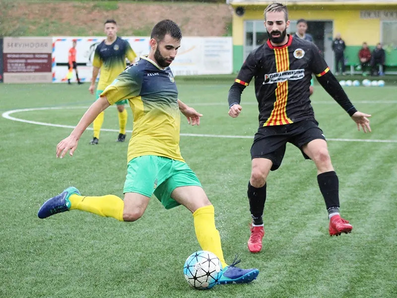 Pau Gené va ser l'autor del gol rubinenc a Sant Boi / Arxiu