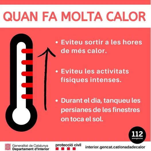 Avís de calor amb temperatures molt altes