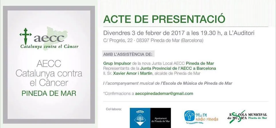 S'impulsa a Pineda la nova junta de l'AECC-Catalunya Contra el Càncer