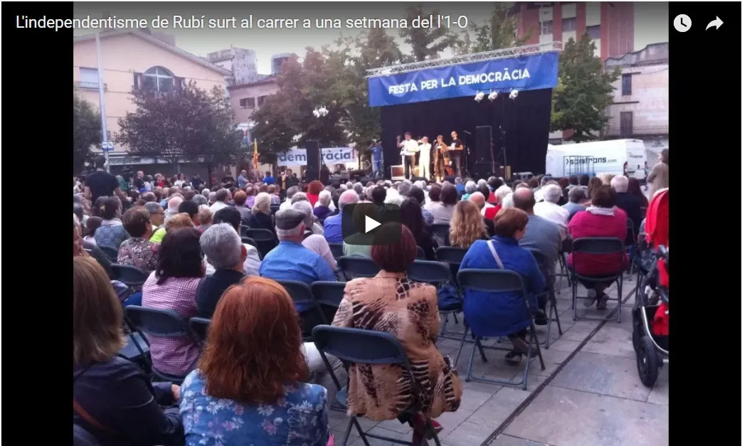 L'independentisme de Rubí surt al carrer a una setmana del l'1-O