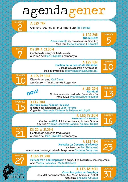 El col·lectiu APiA es presenta a l'Ateneu Alt Urgell