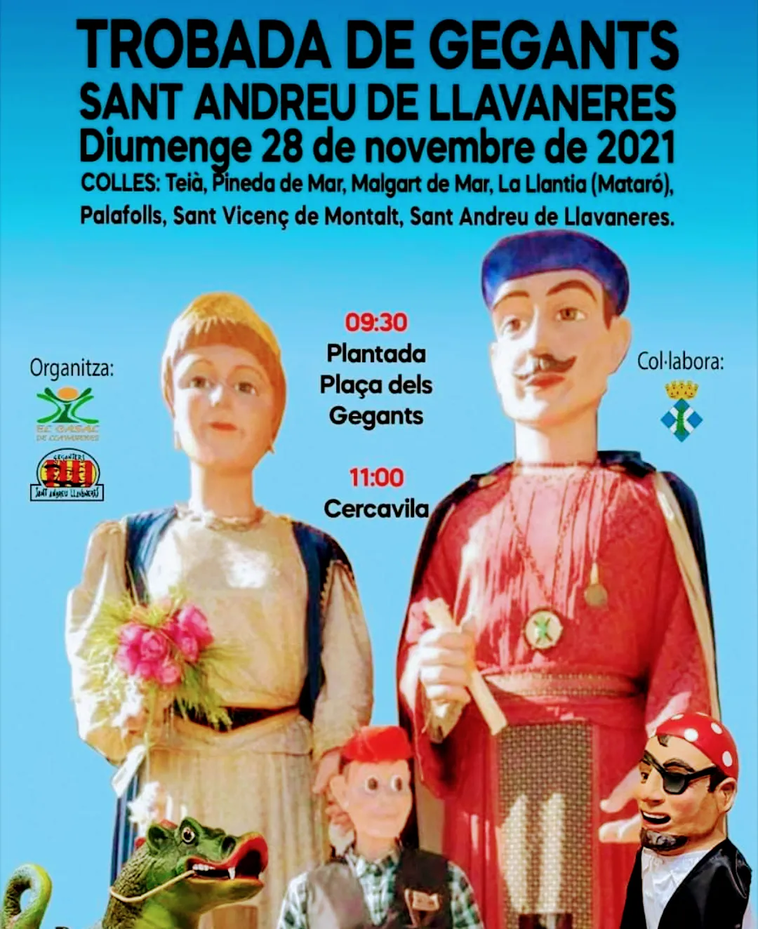 Els Gegants de Pineda tanquen temporada a Sant Andreu de Llavaneres