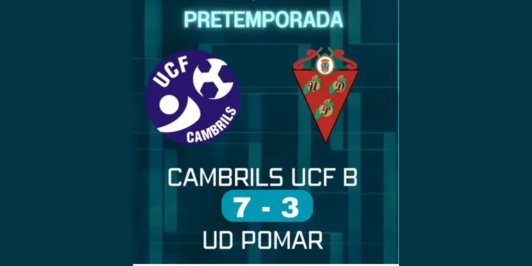 El Cambrils Unió B goleja la UD Pomar en el segon partit de pretemporada