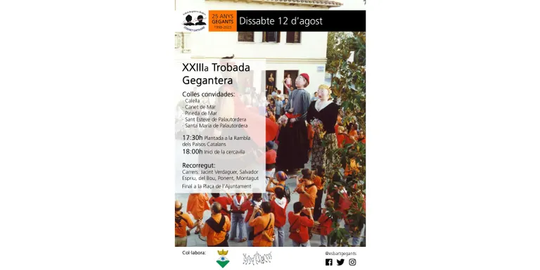 Els Gegants de Pineda participen al 25è aniversari dels gegants de Santa Susanna
