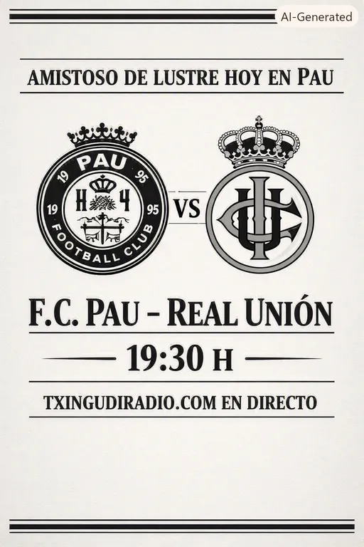 PAU-REAL UNIÓN AMISTOSO DE LUSTRE HOY EN LA CAPITAL DE LOS PIRINEOS ATLÁNTICOS Y EN DIRECTO WWW.TXINGUDIRADIO.COM