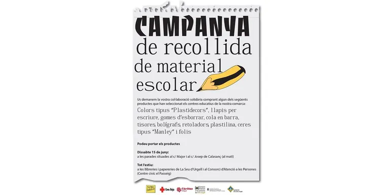 Finalitza amb èxit la campanya de recollida de material escolar a l'Alt Urgell