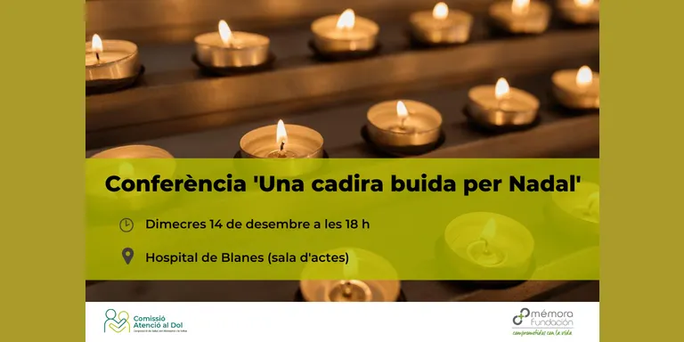'Una cadira buida per Nadal': Conferència per donar eines a les famílies que es troben en procés de dol