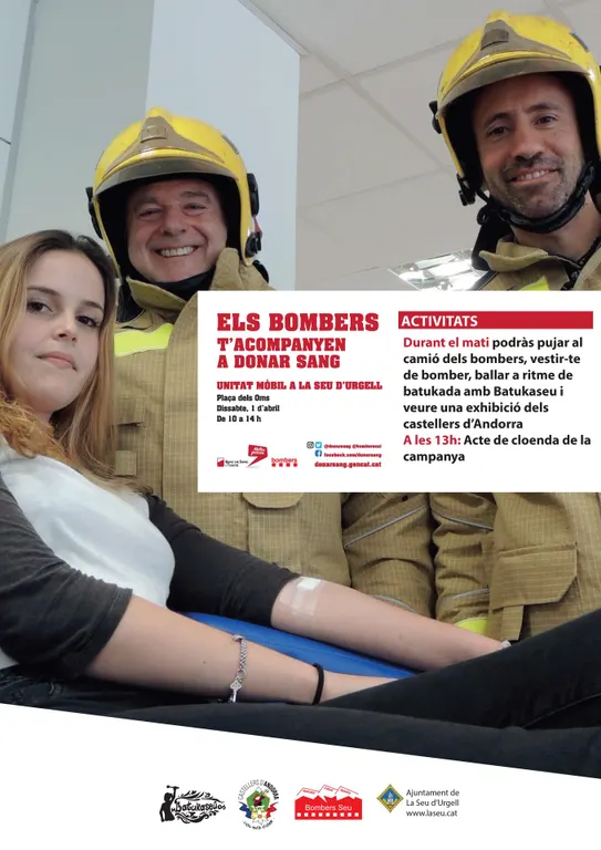 La campanya 'Els bombers t'acompanyen a donar sang' arriba novament a la Seu