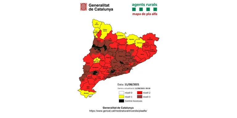 L'onada de calor fa activar el nivell 3 del Pla Alfa en vuit municipis del Solsonès