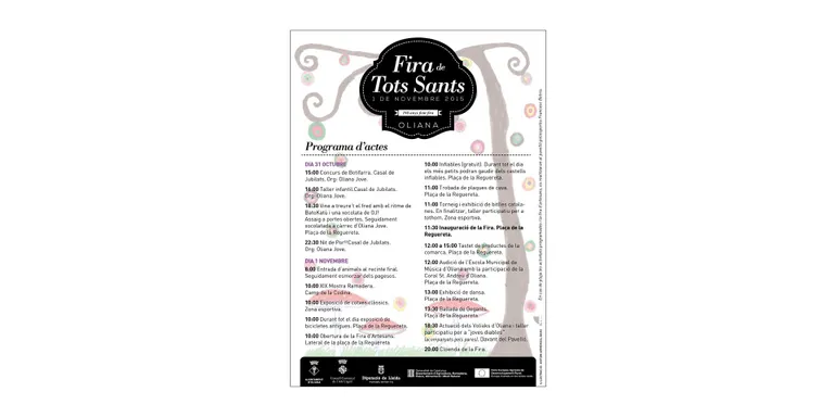 Més de 200 expositors seran presents a la Fira de Tots Sants d'Oliana