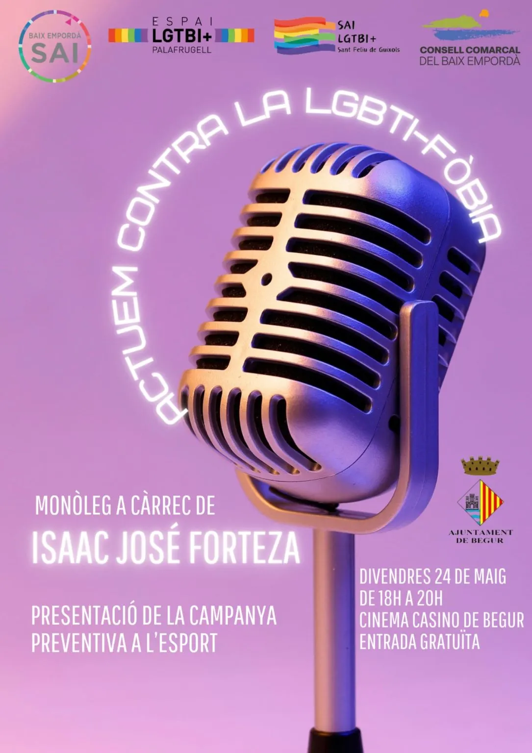 Begur commemora el Dia Internacional contra la LGBTI-fòbia el 24 de maig