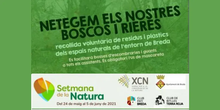 Acció voluntària de neteja dels espais naturals de l’entorn de Breda