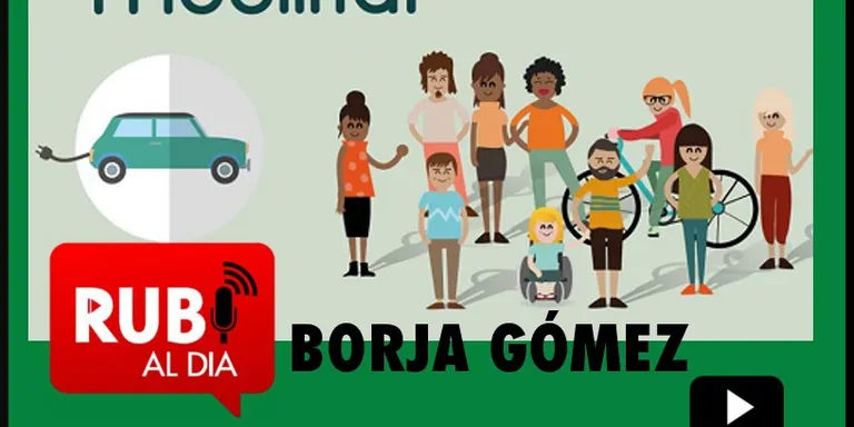 BORJA GÓMEZ és representant de Som Mobilitat a Rubí en la 2ª Fira del vehicle elèctric
