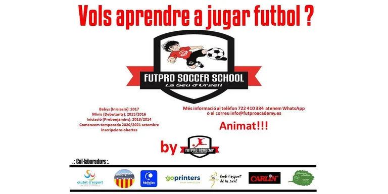 Obertes les inscripcions per a la Futpro Soccer School