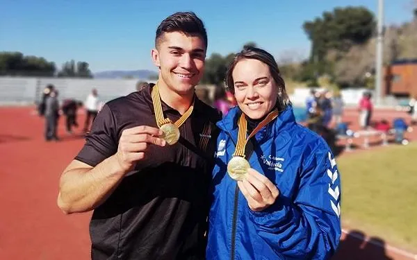 Aaron Solà i Berta Castells guanyen l'or al Campionat de Catalunya de llançaments llargs d'hivern