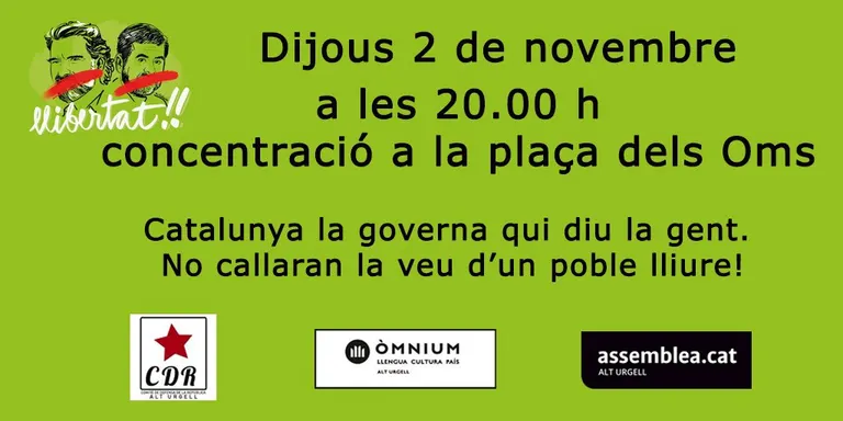 Unió de Pagesos dóna suport a les mobilitzacions per rebutjar l'empresonament del Govern