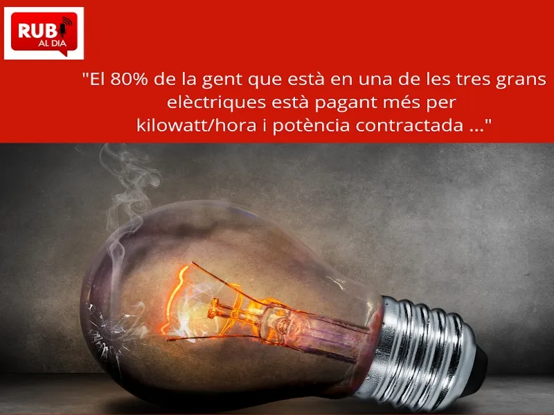 El 80% de la gent que està en una de les tres grans elèctriques està pagant més per kilowatt/hora i potència
