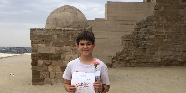 Adrià Herreros de l'Escola Pau Claris, guardonat als Jocs Florals de Catalunya