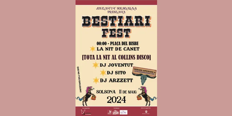 Joventut Solsonina presenta una nova edició del Bestiari Fest amb un concert i nit de DJ's