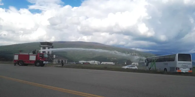 Simulacre d'accident entre dues aeronaus a l'Aeroport Andorra-la Seu d'Urgell