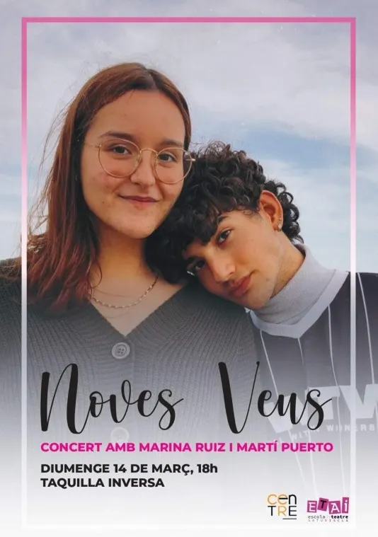 El concert Noves Veus porta a l'escenari del CCR a Marina Ruiz i Martí Puerto