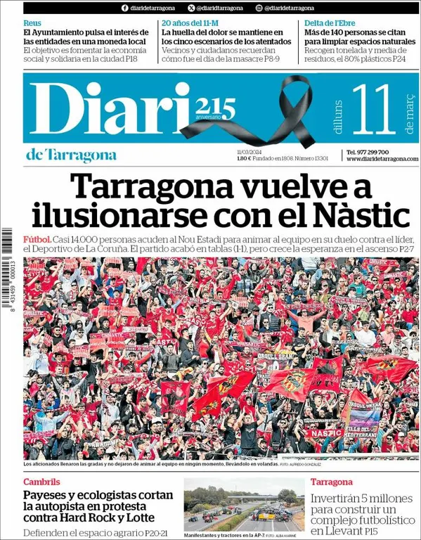 Cop d'ull als diaris d'aquest dilluns 11 de març