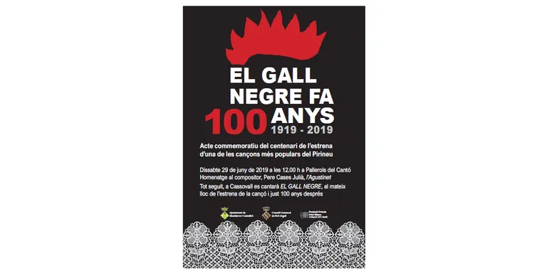 Acte commemoratiu del centenari de l'estrena de la cançó 'El Gall Negre'