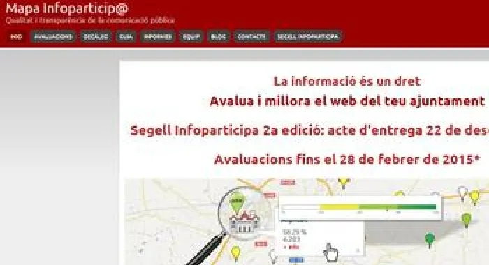 El web de l'Ajuntament rep el segell Infoparticip@ de qualitat i transparència