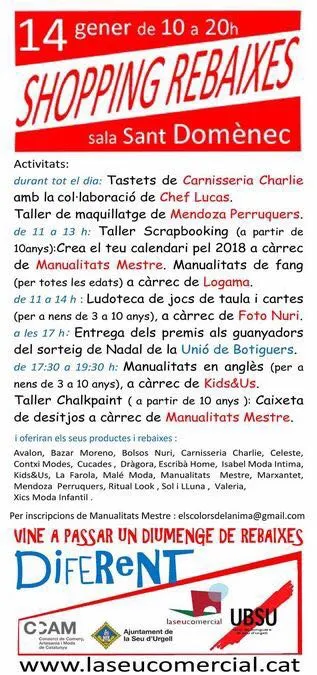 L'UBSU estrena aquest diumenge la nova jornada comercial Shopping Rebaixes