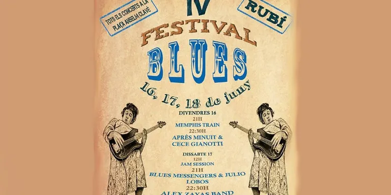 El IV Festival Blues de Rubí comença divendres a la plaça Clavé