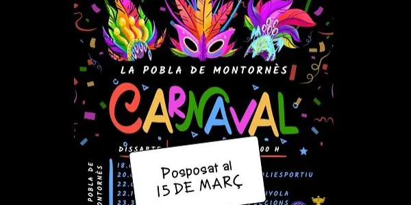 Es posposa el Carnaval de la Pobla de Montornès per la previsió de pluja