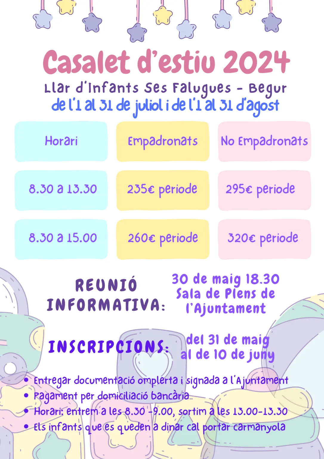 La Llar d’Infants Ses Falugues prepara una nova edició del Casalet d’Estiu