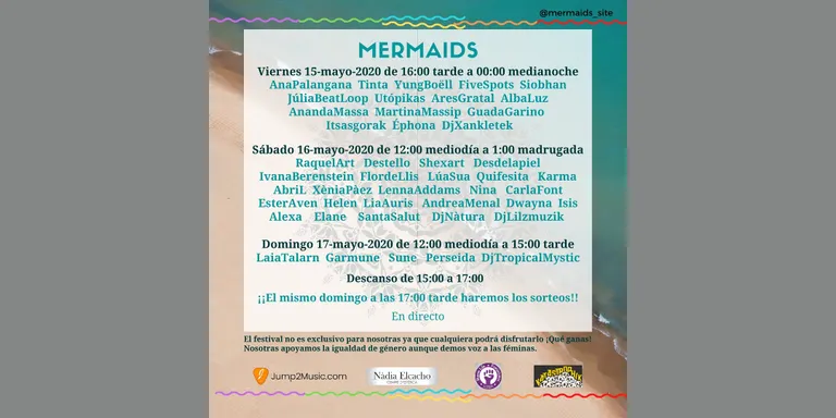 Comença el Mermaids festival, l'esdeveniment online organitzat des de ponent amb la participació exclusiva de dones. Hi actuaran més de 40 artistes d'arreu de la península i també de les illes, tant les Canàries com les Balears