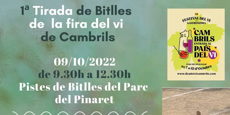 El Parc del Pinaret acollirà la primera Tirada de bitlles del Festival del Vi de Cambrils