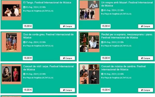 En marxa la venda d’entrades per al FIM d’Altafulla 2024