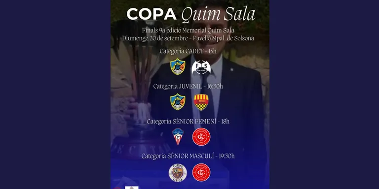 El Memorial Quim Sala torna a Solsona aquest diumenge en la final de la novena edició