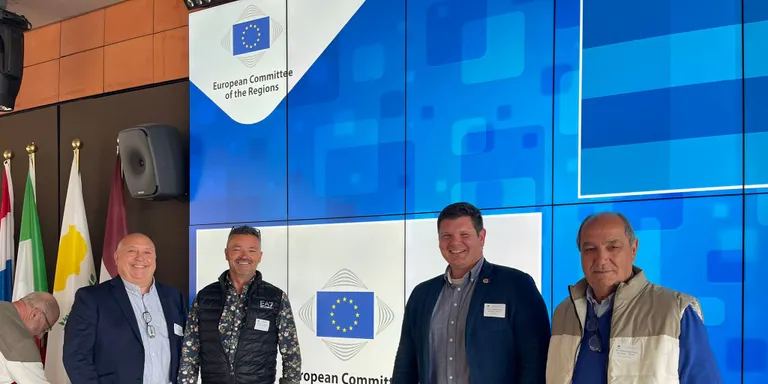 Els regidors de Cs, Juan Carlos Romera i Santi Gámez, visiten el Parlament Europeu