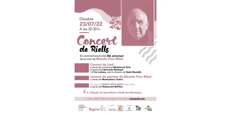 Riells i Viabrea ret homenatge al mossèn Pere Ribot el dissabte 23 de juliol en el 25è aniversari de la seva mort
