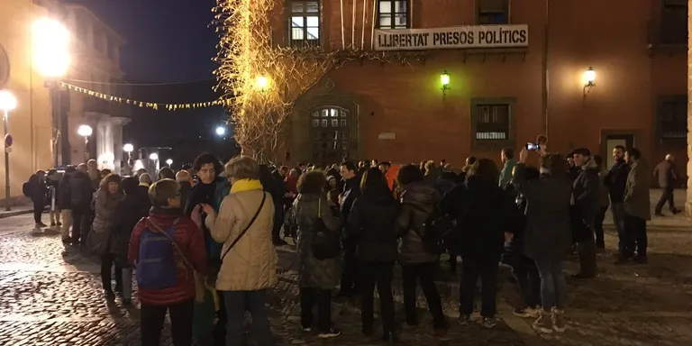 Concentració unitària a la Seu en defensa de l'autodeterminació i dels drets civils i polítics